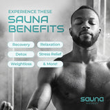 Sauna Rocket | 2-Person Full Body Sauna Bundle | in-Home Use for Relaxation, Recovery, and Wellness (Tent & Steamers) Sauna Rocket