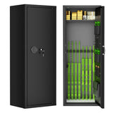Superday 10-15 Gun Safe for Home Rifles and Pistols, Quick Access Large Gun Safe for Rifles, Gun Cabinets for Rifles and Shotguns with Keyboard Lock, 3 Adjustable Racks, Pockets Superday