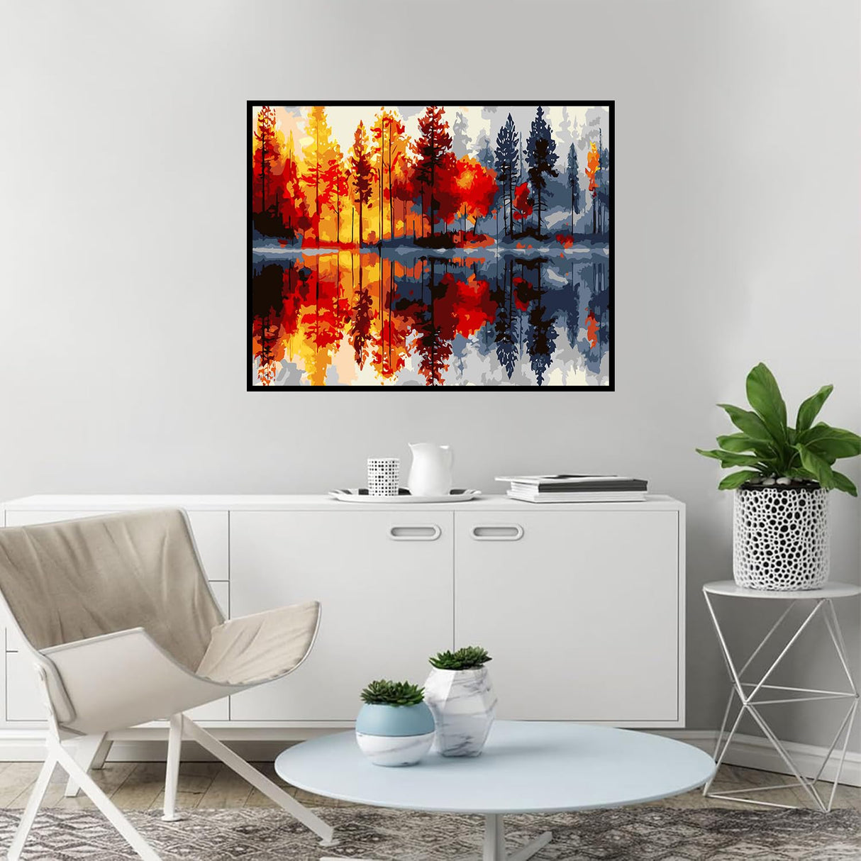 igoodom Paint by Numbers Kit for Adults – Landscape Adult Paint-by-Number on Canvas, DIY Acrylic Painting Set for Home Decor, 16x20in igoodom