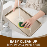 Baking Sheet Pan Set of 2, Wildone Commercial Cookie Sheets for Baking, Nonstick Carbon Steel Jelly Roll Pan Oven Tray 15x10 Inch, Heavy Duty & Easy Clean Wildone