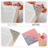 4PCS Diamond Art Bookmarks,DIY Diamond Painting Corner Bookmarks for Book Lovers,Cute Mandala Design Craft Kits for Kids,Adults,Beginners,Home and Office CHGANG