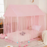 ZRVTM Princess Bed Canopy for Girls - Pink Canopy Princess Castle Dreamy Playhouse Mosquito Net Reading Nook Canopies Play Tent Canopy Bed Curtains for Kids(Twin,Pink), Frame Not Included ZRVTM