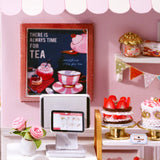 OZJAY DIY Miniature House Kit with Dust Proof Cover, 1:24 Scale Creative Room Mini DIY Wooden Dollhouse Miniature Kit for Adults Teen, Sweet Talk OZJAY