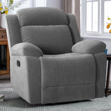 HAOMARKETS Rocker Recliner Chair for Adults, Manual Recliners with Overstuffed Backrest and Armrests, Upholstered Rocking Reclining Sofa Chair for Living Room, Grey HAOMARKETS
