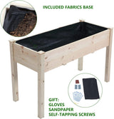 TMEE 4FT Raised Garden Bed with Legs, Elevated Garden Box for Vegetable, Flower, Herb, Wood Planter Load Up to 250 Pounds for Gardening in Backyard Patio - Easy Assembly, 30in Height TMEE
