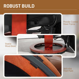 HOMCOM Manual Swivel Recliner Chair, PU Leather Reclining Chair with Footrest for Living Room, Black HOMCOM