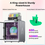 Creality K2 Plus Combo 3D Printer, Multicolor Printing with 16 Colors, 600mm/s High-Speed Printing, Dual AI Cameras for Monitoring, Full-Auto Leveling, Large Build Volume 350×350×350mm Creality