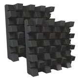 (2 Pack) — Sound Acoustic Studio Diffuser «Sirius» | 2D QRD | Diffusion - Reflection - Absorption - Soundproofing - Insulation | Wall Art Panel | (20"x20"x6" (50x50x15.3cm), Black) ua-acoustics