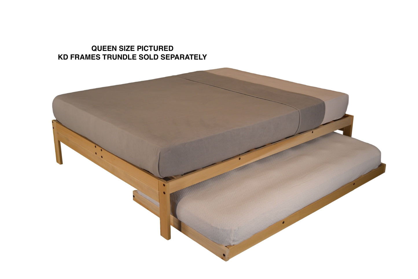 Nomad Platform Bed by KD Frames - King Size Unfinished Wood Bed Frame with Minimalist Swedish Design - WoodArtSupply