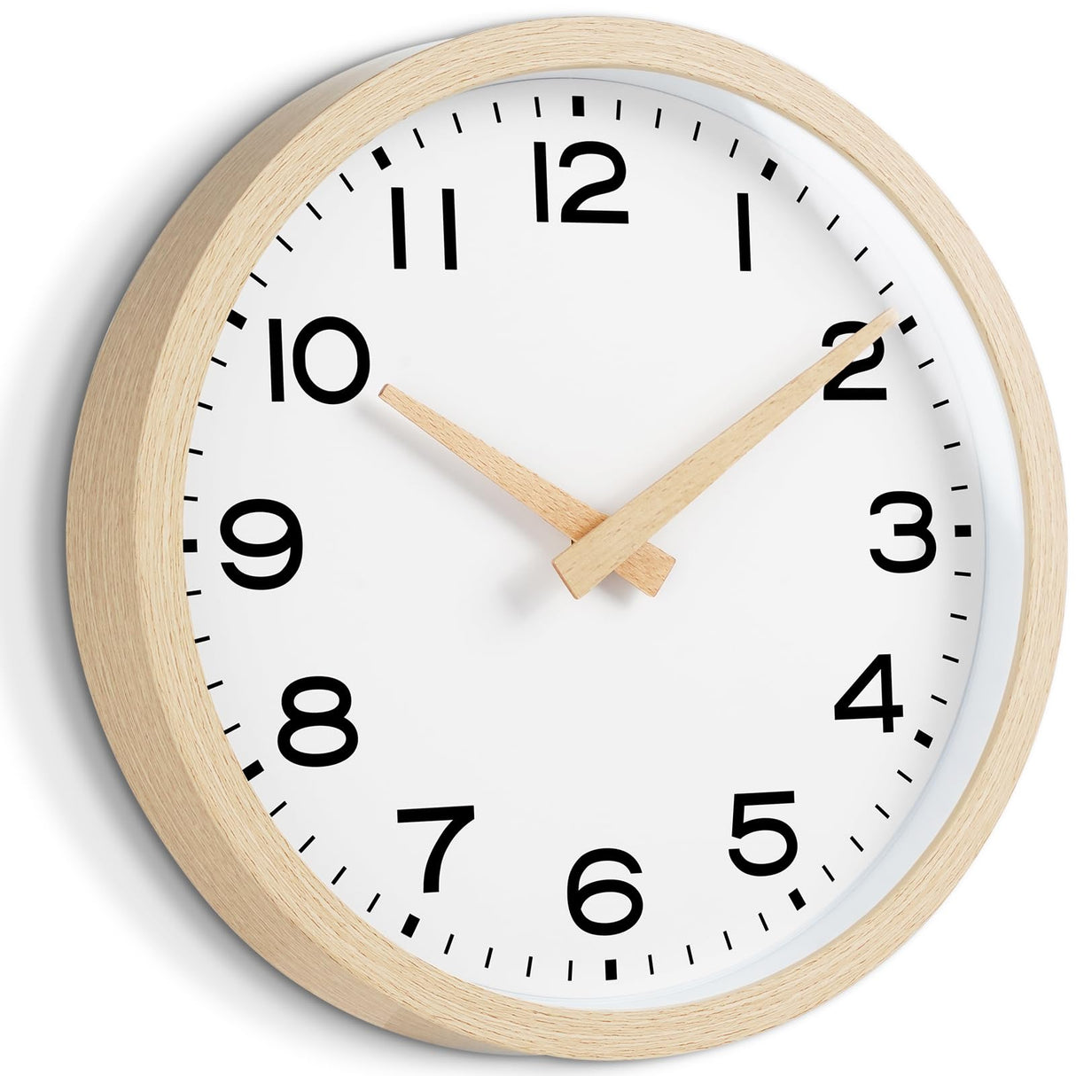 AKCISOT Wall Clock,Boho Kitchen 10 Inch Wall Clocks Battery Operated Non Ticking,Silent Modern Clock Decorative for Bedroom,Office,Bathroom,Living Room,Home (Wood Grain) AKCISOT