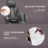 BOSSIN Gaming Chair with Massage, Ergonomic Heavy Duty Design with Footrest and Lumbar Support, Large Size Cushion High Back Office Chair, Big and Tall Gaming Computer Chair for Kids BOSSIN