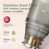 Anybear Cold Press Juicer, 200W Masticating Slow Juicer 4.3" Large Feed Chute Fit Whole Fruits Vegetables | Upgraded Auger | Tritan Material | BPA Free | Juice Recipes (Silver) anybear