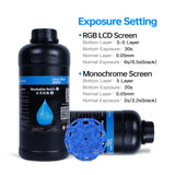 NOVA3D 3D Printer Resin Washable Clear Blue,Photopolymer 405nm Rapid Curing Resin, Water Washable Resin Low Ordor,Shock Resistance,Designed for Monochrome LCD 3D Printing Printer 500g NOVA3D