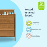Davinci Jayden 3-Drawer Changer Dresser in Chestnut, GREENGUARD Gold and FSC® Certified DaVinci