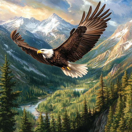 Milila Diamond Painting Kits for Adults Full Drill Round Diamond Art Kits for Beginners for Home Wall Decor 11.8x11.8inch(Eagle) Milila