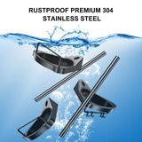 HAMITOR Corner Shower Caddy Tension Pole: Adjustable Stainless Steel Shower Organizer 4 Tier Shelf for Bathroom Bathtub Shampoo - Floor Standing Rack Bath Storage Holder with Rust Proof Rods - Black HAMITOR