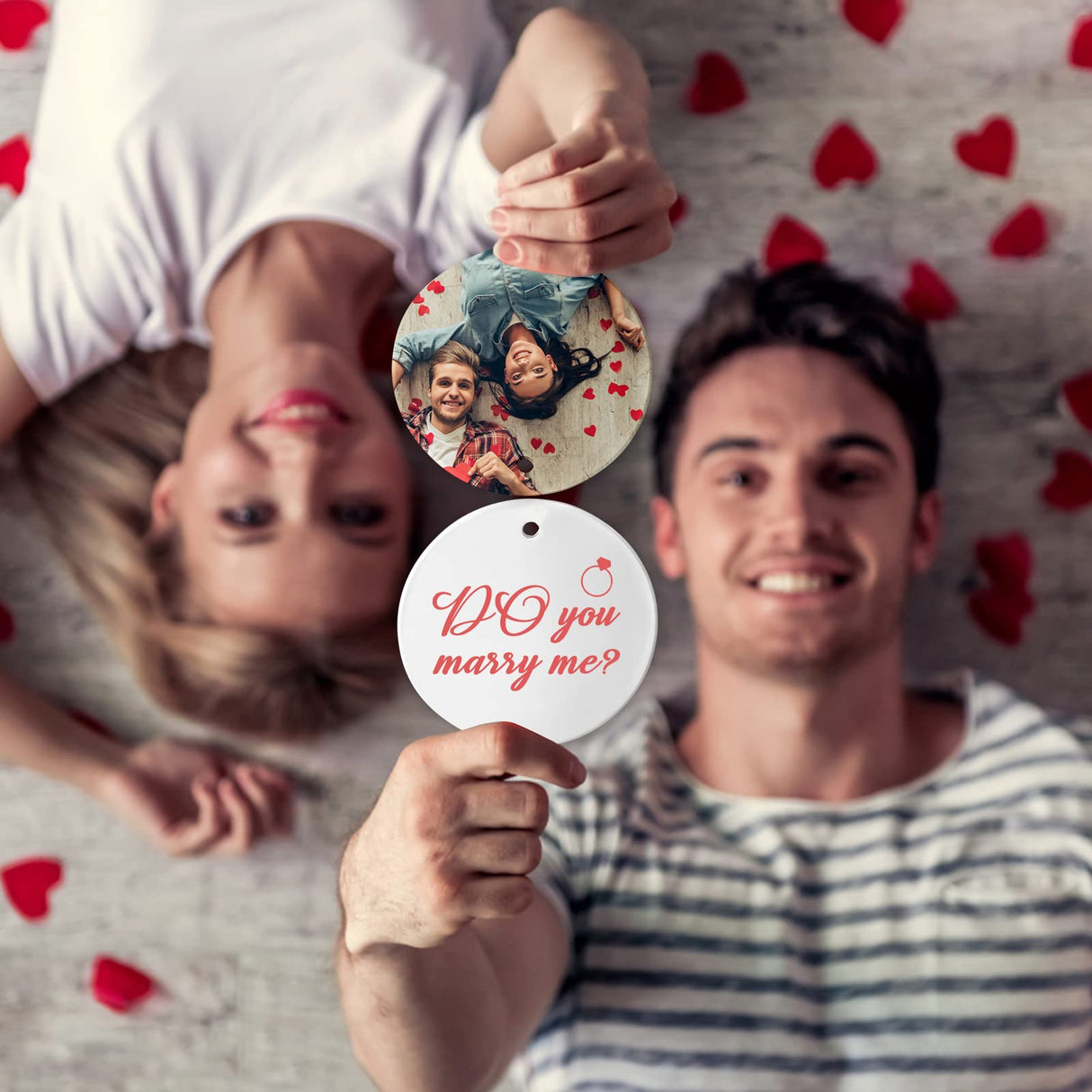 Sublimation Blanks Bulk Personalized Christmas Ornaments Set Ceramic Sublimation Ornaments White Ornaments for Christmas Tree Decorations Wedding Gifts Birthday Gifts for Women Men 3",25p AMONE