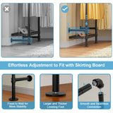 Timate P3 Closet System, Expandable Wall Mounted Closet System with 6 Adjustable Shelves & 4 Expandable Hanger Rods, Industrial Pipe Clothing Rack for Hanging Clothes, Fits Spaces 6'4"-9'3", Black Timate