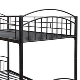 Twin Over Twin Metal Bunk Beds, Convertible Bunk Bed Divided into Two Beds for Kids Boys Girls Teens,Black Bellemave