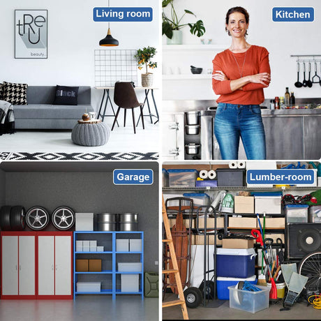 PayLessHere | 6-Tier Wire Shelf | 42"x16"x72" | Black | Adjustable Racks | Heavy-Duty Storage Shelves, Holds Upto 1500 lbs | Rust-Resistant, No-Tool Assembly | for Home, Garage Shelving PayLessHere