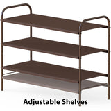 Simple Houseware 3-Tier Shoe Rack Storage Organizer, Bronze Simple Houseware
