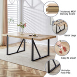 MUUOKY Dining Table Set for 8, 71'' Wood Dining Table and Chairs Set of 8, Modern Rectangle Wood Dining Table,PU Dining Chairs 8, Suitable for Home,Kitchen Dining Room Living Room MUUOKY