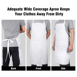 Xornis 4 Pack Bib Aprons with 2 Pockets Kitchen Apron Cooking Chef, White Xornis