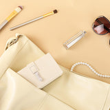 Homde Jewelry Box for Women Girls with Small Travel Case Mirror Necklace Ring Earrings Organizer White Wood Grain Homde