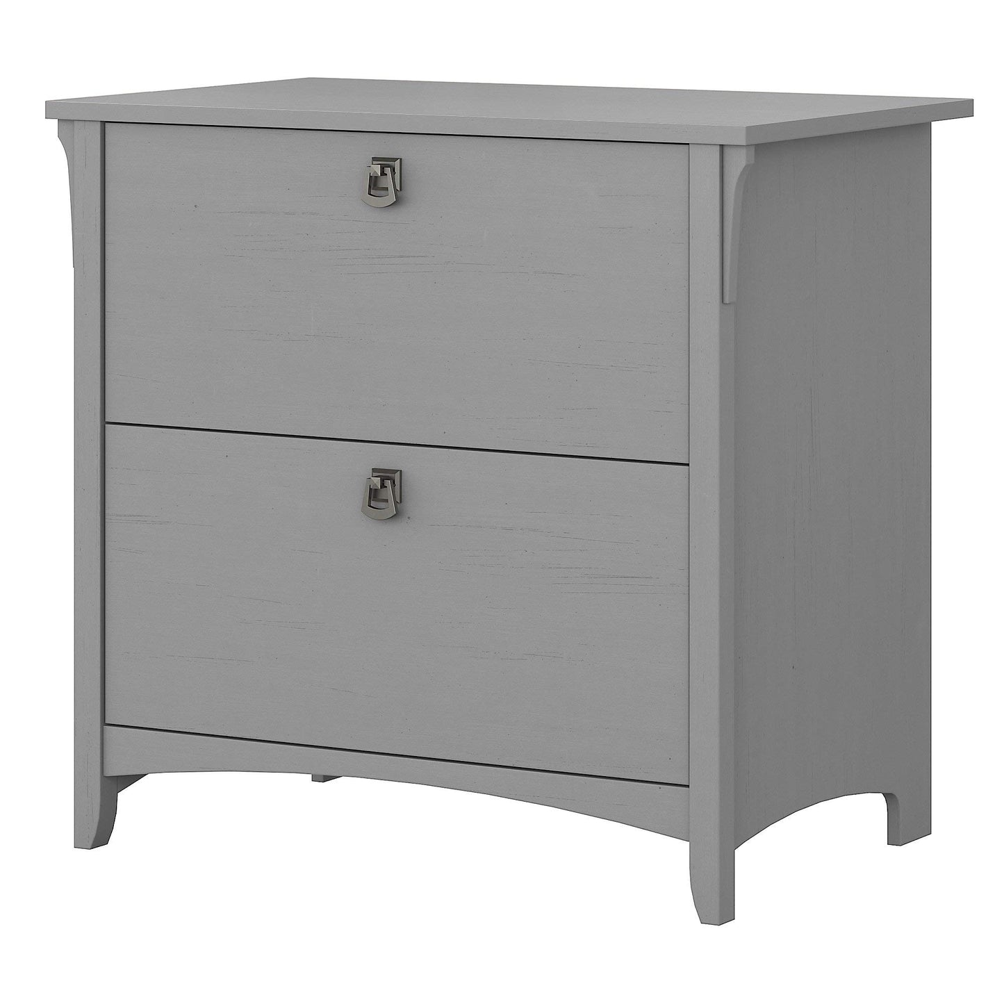Bush Furniture Salinas 2 Drawer Lateral File Cabinet | Home Office Storage for Letter, Legal, and A4-Size Documents, Cape Cod Gray