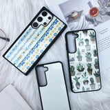 JUSTRY 5PCS Sublimation Blank Phone Case Bulk Covers Compatible with Samsung Galaxy S23 Ultra 5G, Easy to Sublimate DIY 2 in 1 2D Case Soft Rubber Printable Cover + Insert Glitter Wholesale Pack JUSTRY