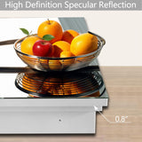 HESONTH Medicine Cabinet with Mirror, 16x26 Inch Frameless Bathroom Cabinet, 3-Tier Tempered Glass Shelves, Recessed or Surface Mount, Waterproof Storage for Bathroom Bedroom Kitchen HESONTH