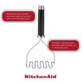 KitchenAid Gourmet Stainless Steel Wire Masher, 10.24-Inch, Black KitchenAid