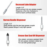 AutoWanderer Tool Grease Gun Tip | 9-Piece Grease Coupler Kit Quick Connect Grease Gun Fittings | Complete Lube Accessories with Pouch AutoWanderer Tool