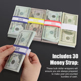 Mczxon Wooden Currency Money Cash Tray with 30 Currency Wrappers, Single Compartment Wooden Cash Money Currency Organizer Storage Change Box Case for Cash, Moneyboxes Currency Holder Cash for Money Mczxon