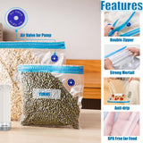Sous Vide Bags,15pcs Large Size 11.8x13.4in/30x34cm Reusable Vacuum Sealer Bags,BPA Free Zipper Bag,4 Sealing Clips, for Food and 3D Printer Filament Storage YIMIKE