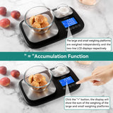 BOMATA 0.01g/500g & 1g/15kg Dual Platform Kitchen Scale with Two Precisions, Accumulation Function, Gram and Ounce, Digital Scale for Food, Baking, Yeast, Jewelry B614 BOMATA