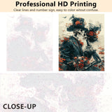 Adults Paint by Numbers Kits Romance Skull Paint by Number Wall Art Red Roses Butterflies and Floral Paint by Number Artwork Beautiful Skull Crafts Kits DIY Bedroom Wall Art 16x20 in (Frameless) Rebotipy