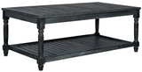 SAFAVIEH Outdoor Collection Oakley Dark Slate Grey Coffee Table SAFAVIEH