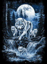 Milila Diamond Art Kits for Adults Full Drill Round Diamond Painting Kits for Beginners Craft Kits for Home Wall Decor Gifts 11.8x15.7inch(Wolves) Milila