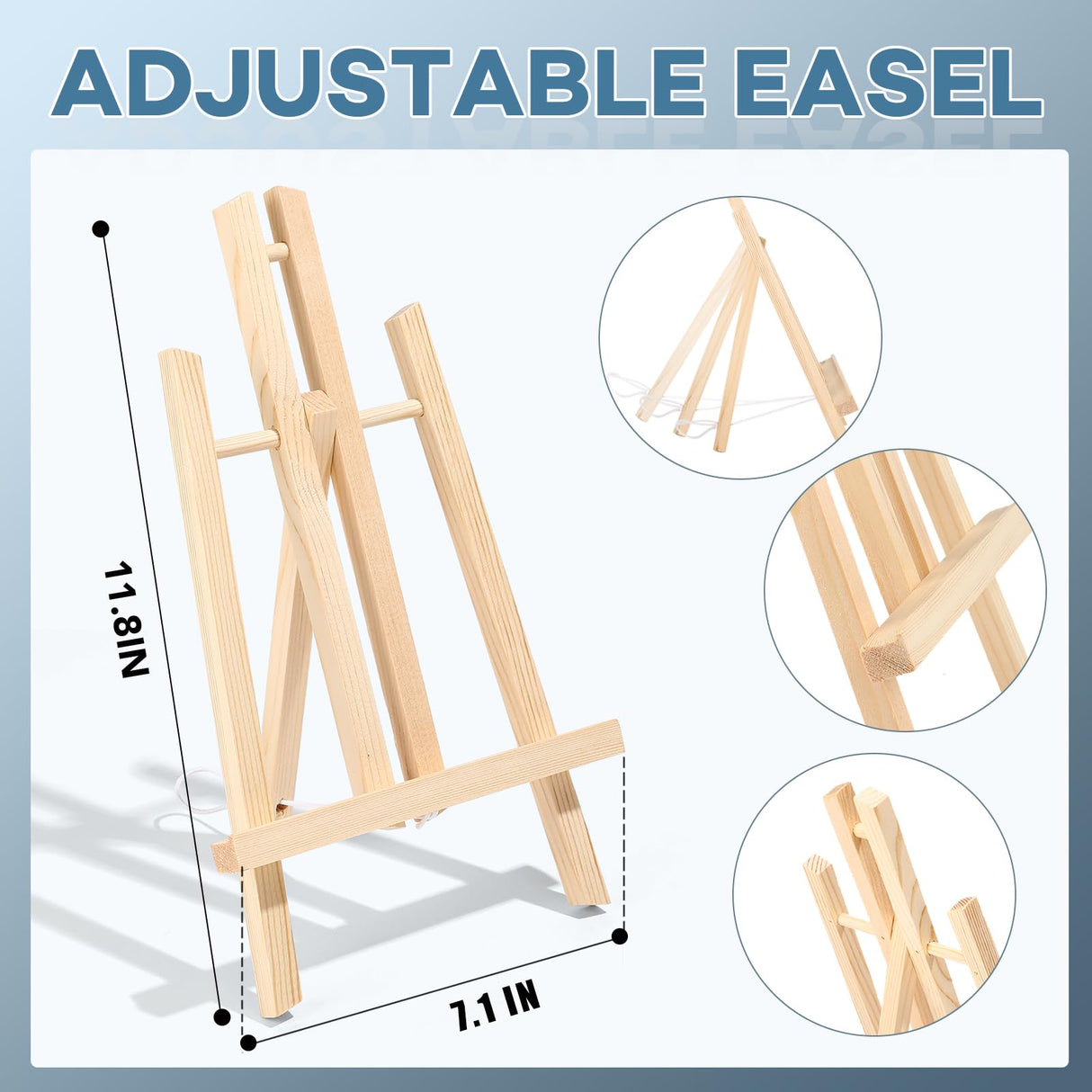 ESRICH 26PCS Professional Painting Set with 2 Wood Easel (11.8in), 20 Paint Brushes, 2 Canvas, 2 Plate, Easel Set, Painting Supplies Kit for Kids, Adults, Artists and Beginners, to Painting Party ESRICH