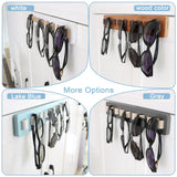 FINDAMAZE Sunglasses Organizer Wall Mounted Wood Sunglass Holder for Home Glasses Holder/Sunglasses Rack,Home Decor (White-1pcs-long) FINDAMAZE