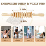 Liitrton Manual Wooden Fascia Massage Roller Trigger Points for Release Cellulite Sore Muscle Blasting (White) Liitrton