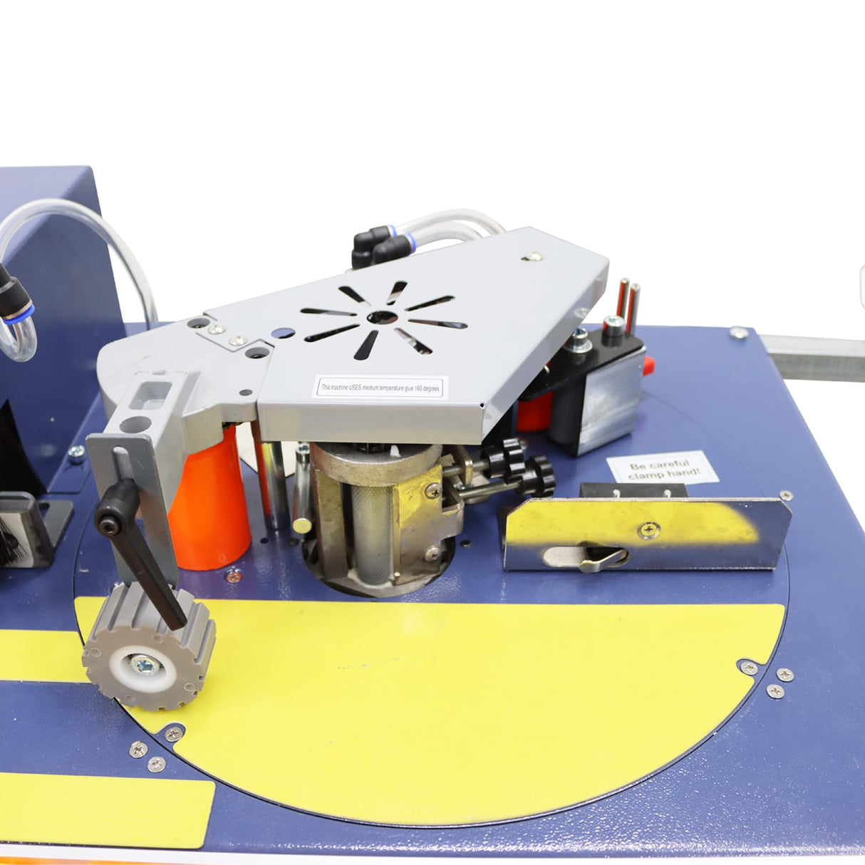 HayWHNKN Edge Bander Banding Machine Woodworking Edge Bander Banding Machine Double-side Gluing Wood Edge Banding Trimming Machine Automatic Tape Breaking 110V HayWHNKN