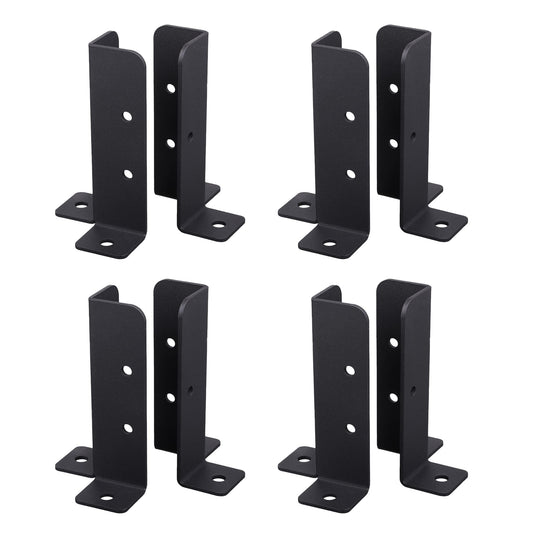 Wpbhk 8Pcs Adjustable Deck Post Anchor Base Brackets Fit 1.5x1.5,2x2,2x4,4x4 Post,Heavy Duty Reversible Wood Fence Post Base Brackets kit for Pergola Railing Mailbox