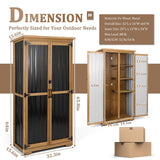 Outdoor Storage Cabinet Waterproof with Shelves, Outside Cabinets Weatherproof, Patio Backyard Pool Garden Garage Storage Cabinet Storage Shed Tool Organizer PetsCosset