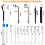 Leifide 50 Pieces 3D Printer Nozzle Cleaning Kit Includes 19 Pcs Stainless Steel Needles Cleaner Tools and 23 Pcs MK8 Nozzles Multiple Sizes Compatible with Makerbot Creality CR-10 Ender 3 5 LEIFIDE