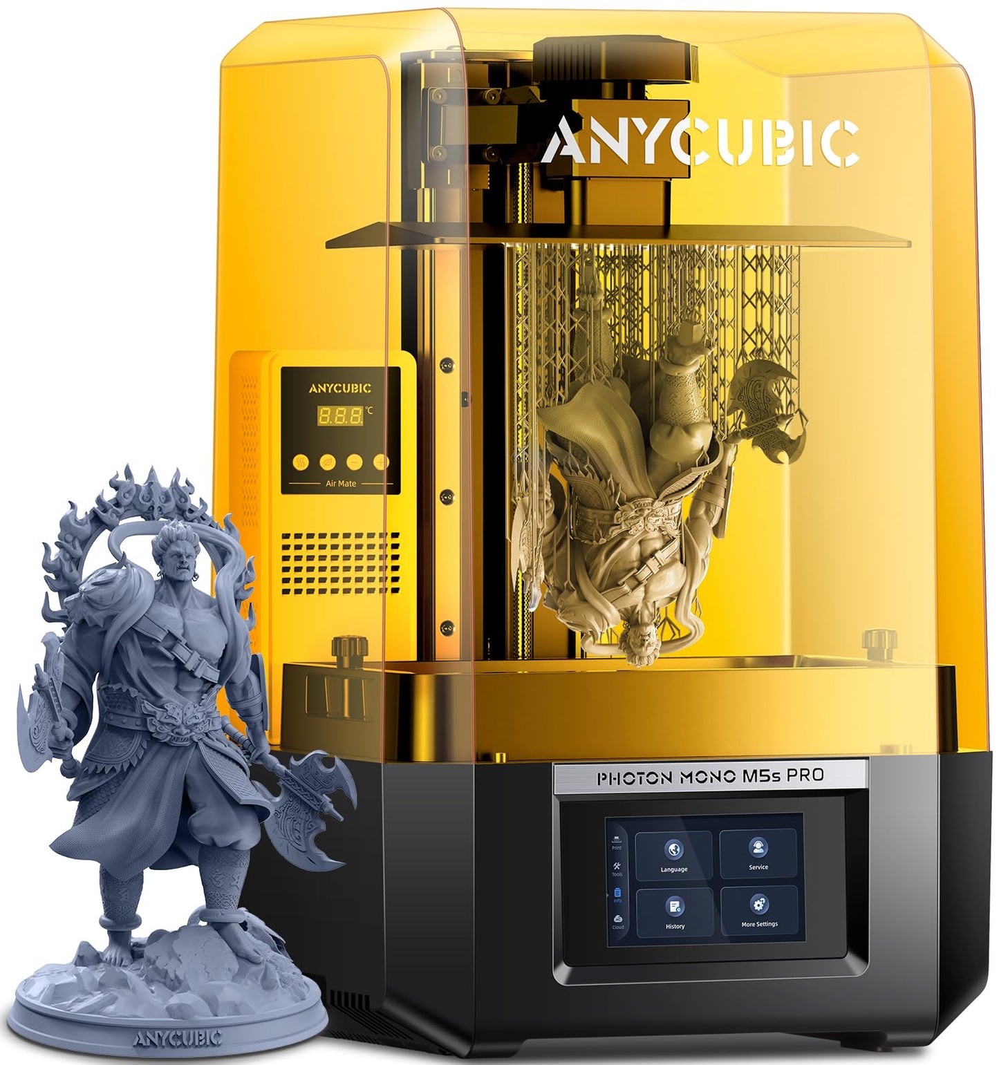 ANYCUBIC Photon Mono M5s Pro Resin 3D Printer, 10.1'' 14K HD Mono LCD, 3X High Speed Printing, Leveling-Free&Intelligent Detection, Large Printing Size of 8.81 x 4.98 x 7.87 Inch - WoodArtSupply