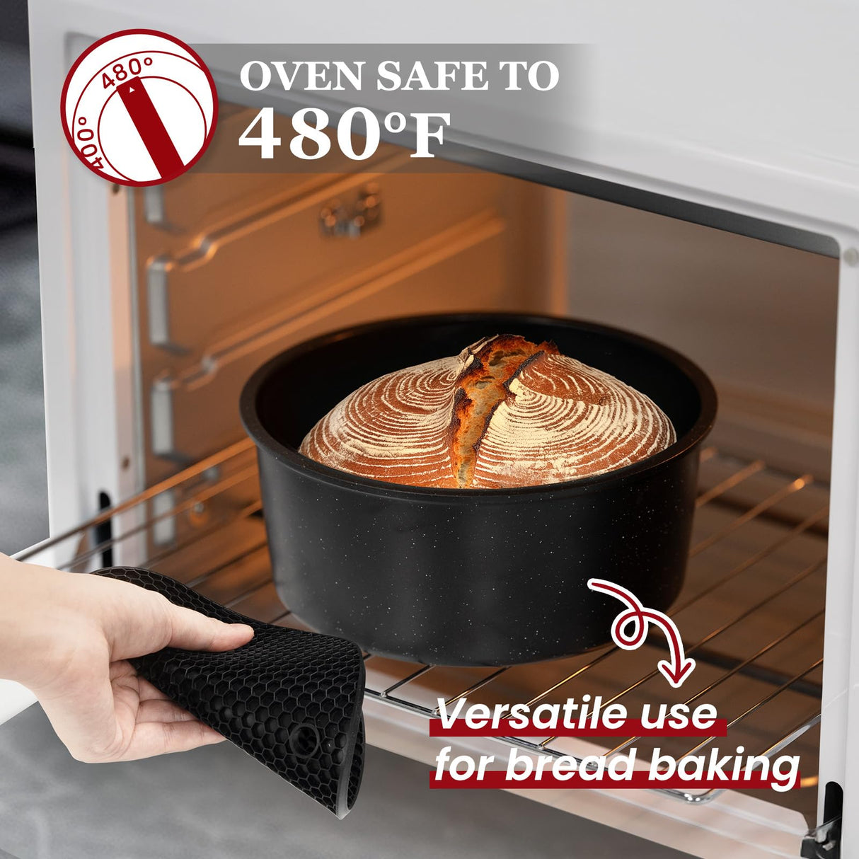 KIKCOIN 20 Pcs Pots and Pans Set Non Stick, Detachable Handle Cookware Sets Nonstick, Non Toxic Induction RV Kitchen Cooking Set with Removable Handles, Dishwasher/Oven Safe, Easy Clean (Black) Kikcoin