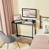 WOHOMO Folding Computer Desk, Small Writing Foldable Desk 31.5", Space-Saving Laptop Table, Easy Assemble Workstation for Home Office,Black WOHOMO
