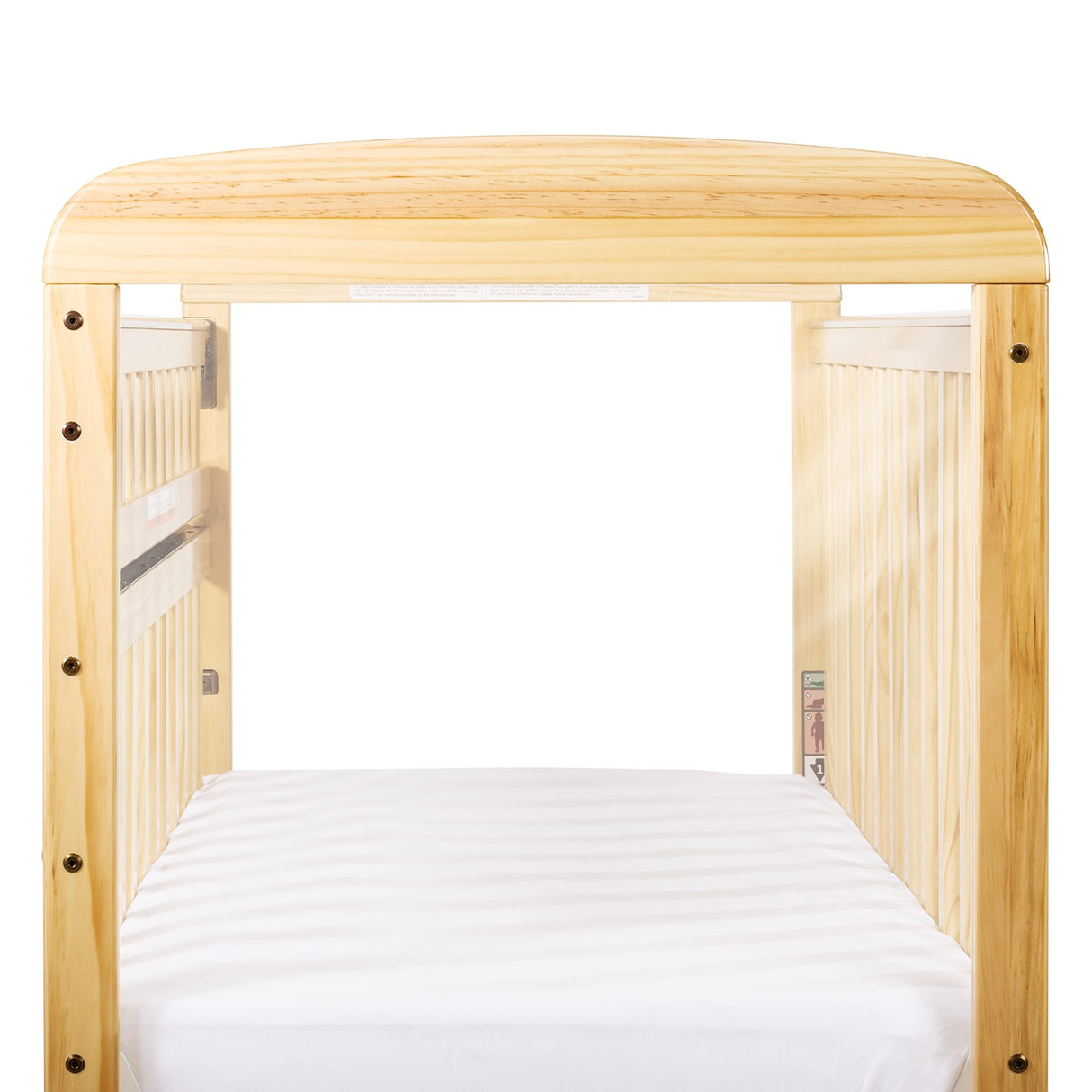 Child Craft Avery SafeAccess Wooden Compact Portable Crib, Features 2 Easy Roll Locking Wheels, Durable Wood Construction, Fits Through Doorways (Natural) Child Craft